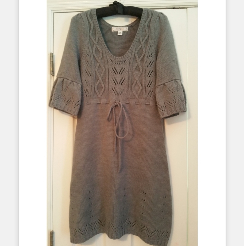 Decree sweater dress, Large, Gray